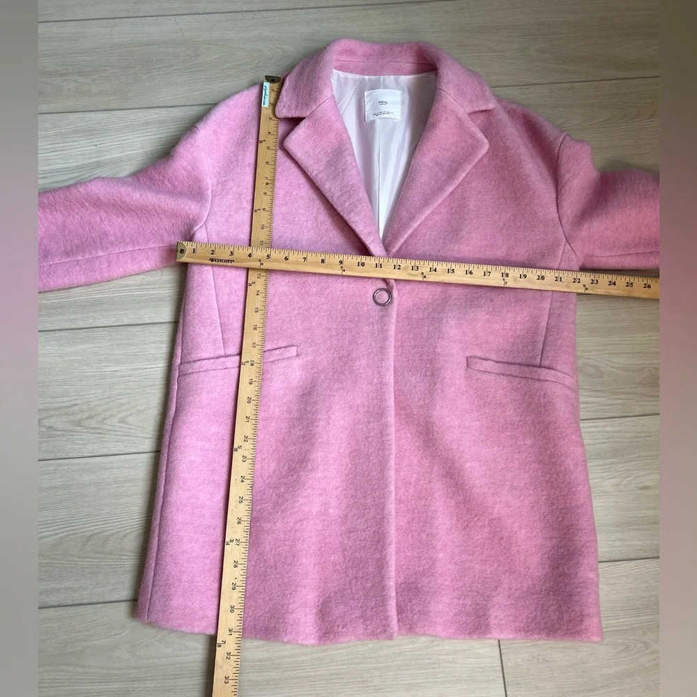 MNG Casual ~ Wool Blend Elegant Pink Women's Coat. - Picture 9 of 12